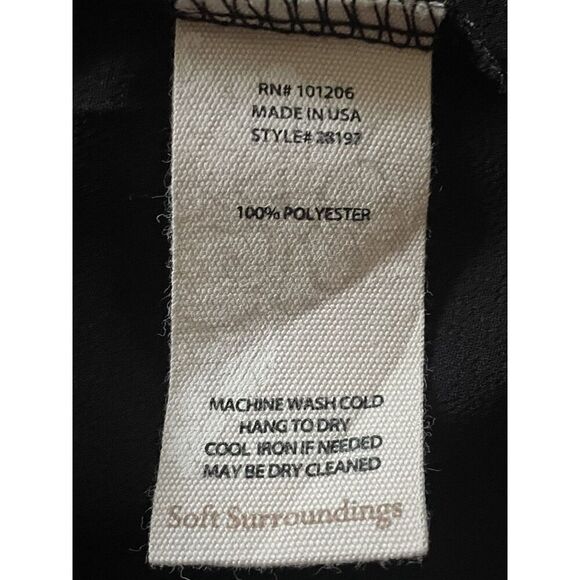 Soft Surroundings Womens Tunic Top Extra XSmall Black Sleeveless Chiffon USA - Picture 7 of 7